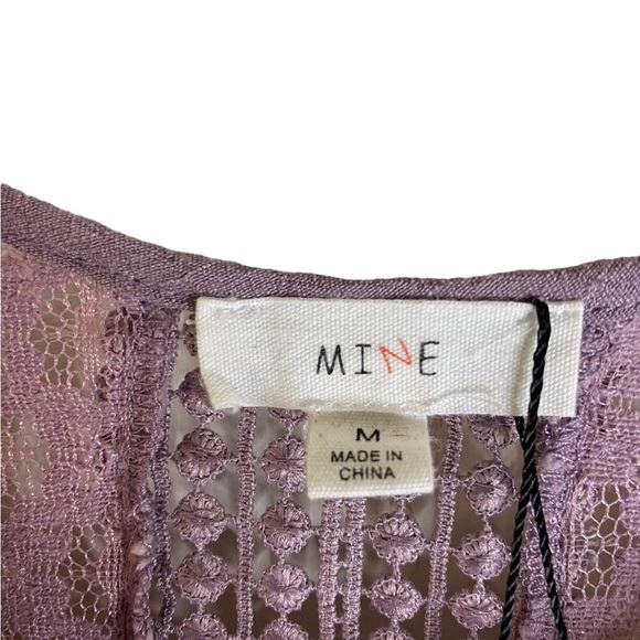 Boho Embroidered Flowy Cap Sleeve Purple Top Women Size Medium HSH - Picture 7 of 8